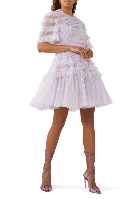 Marilla Ruffle Micro Mini Dress